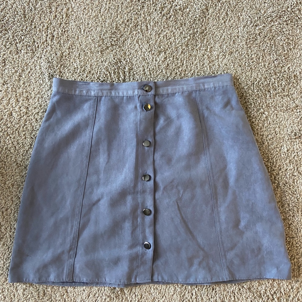 Velvet light blue/gray skirt
